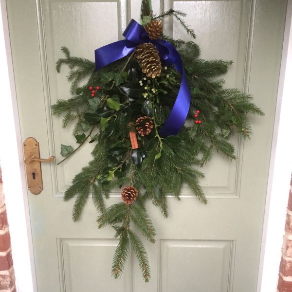 Festive Christmas Door Swag